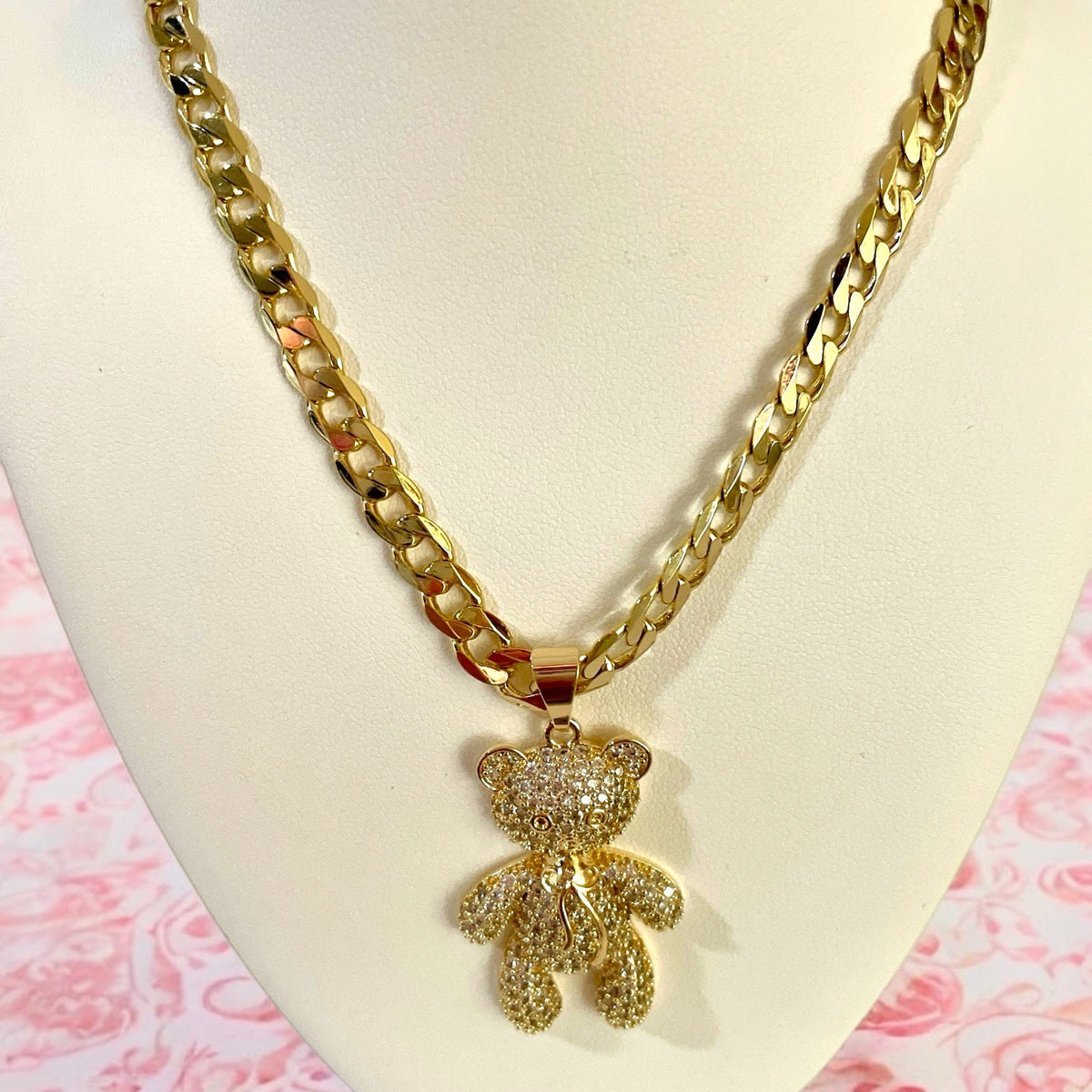 Bonita Teddy Bear Charm Necklace