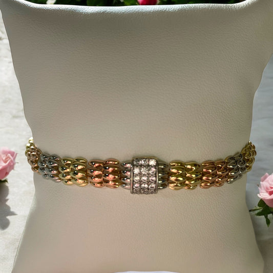 Tricolor Gold Bracelet