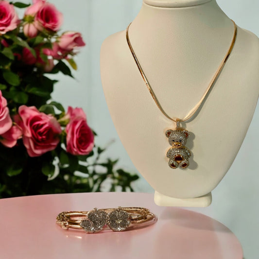 Teddy Bear Charm Necklace