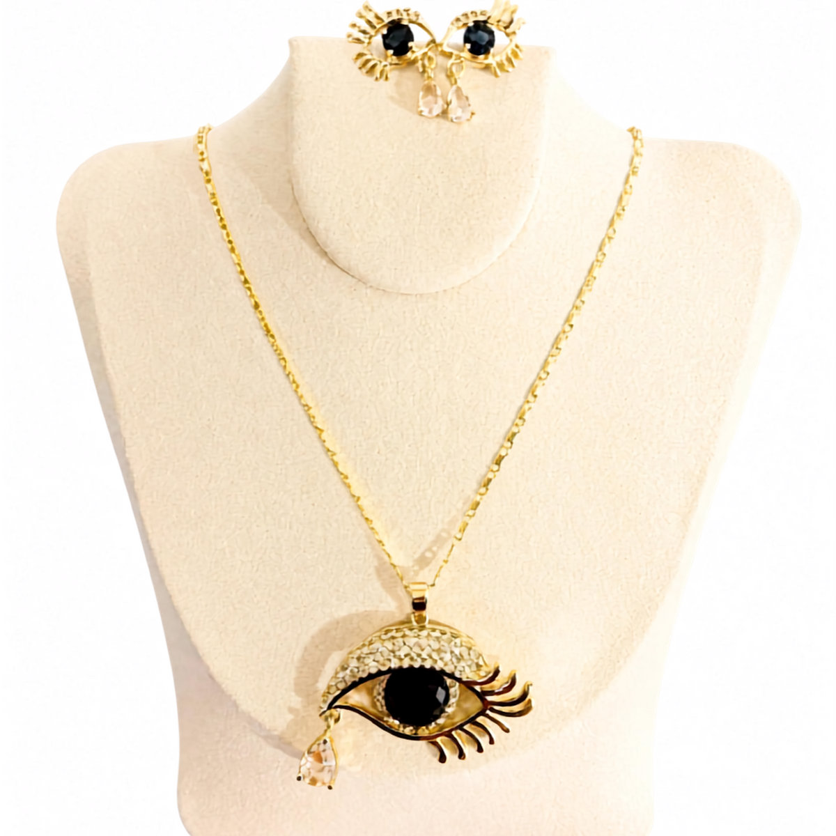 Eye Set Necklace-Black Color